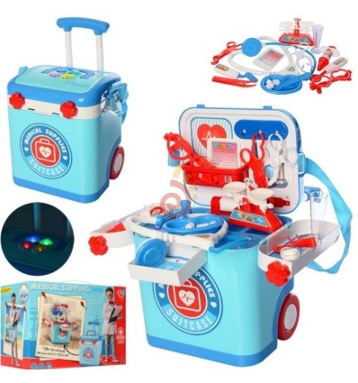 Մանկական բժշկական գործիքների հավաքածու ՝ ճամպրուկով