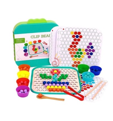 Փայտե զարգացնող խաղ՝ գնդիկներով