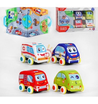 Փափուկ մեքենաների հավաքածու՝ փոքրիկ գորգով "HE0219"